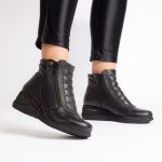 Botineta KEADY – Morelia - Cuero Doble cierre.