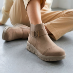 Botineta KEADY Allas cuero genuino horma amplia