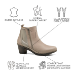 Botineta KEADY - ROSARIO . Con taco y dos cierres - neoprene - Image 4