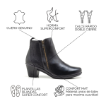 Botineta KEADY - ROSARIO . Con taco y dos cierres - neoprene - Image 7