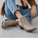 Botineta KEADY - ROSARIO . Con taco y dos cierres - neoprene