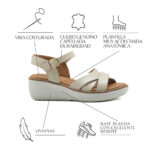 Sandalia Keady Cuero Confortable Plantilla Acolchada - Imagen 2
