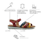 Sandalias Keady Paulin - Cuero Genuino Plantilla Acolchada - Imagen 3