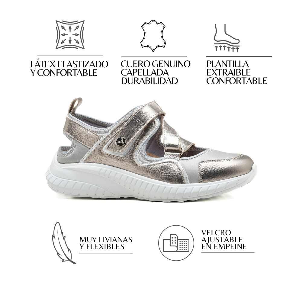 2 Zapatilla KEADY Alas - cuero y velcro - Image 4