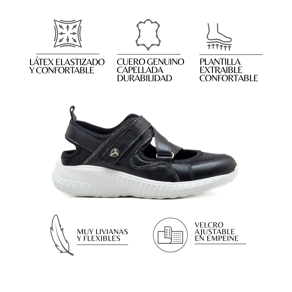 7 Zapatilla KEADY Alas - cuero y velcro - Image 5