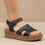 Sandalia Keady Senovia - Cuero Genuino Liviano Plataforma Acolchada - Image 4