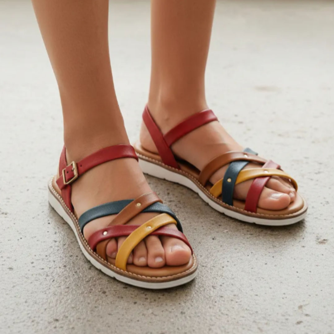 39 Sandalias Keady Paulin - Cuero Genuino Plantilla Acolchada - Imagen 1