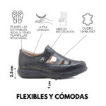 Zapatilla KEADY Rummi cuero genuino calado - Imagen 4