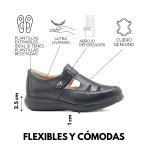 Zapatilla KEADY Rummi cuero genuino calado - Image 3