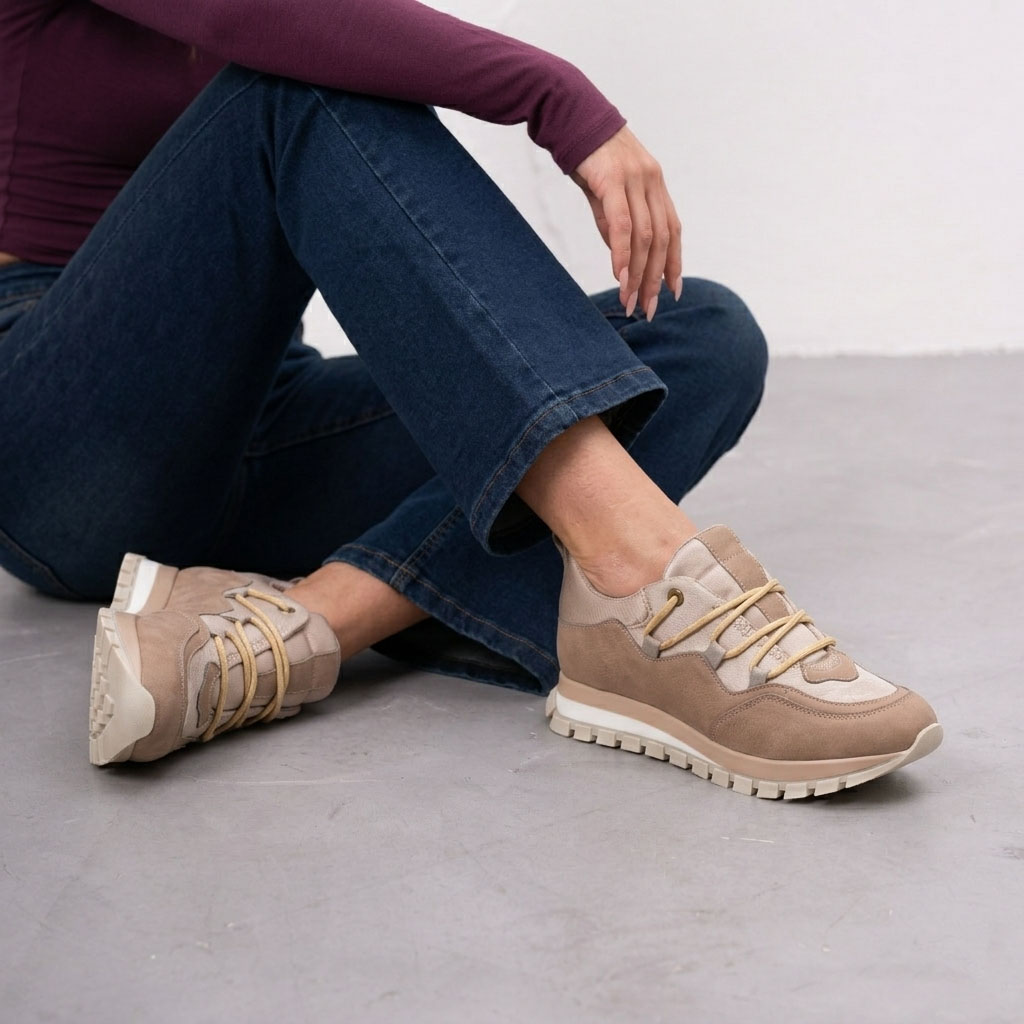 153-VT145-IA-2 Zapatilla Keady Sammy de cuero genuino - Imagen 1