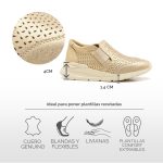 Mocasín Zapatilla Keady Heis cuero calado - Imagen 3