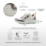 Zapatilla KEADY PERLA- urbana de cuero calado - Imagen 7