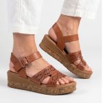 Sandalia Keady Senovia - Cuero Genuino Liviano Plataforma Acolchada