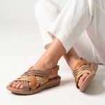 Sandalia KEADY Coral - cuero confort
